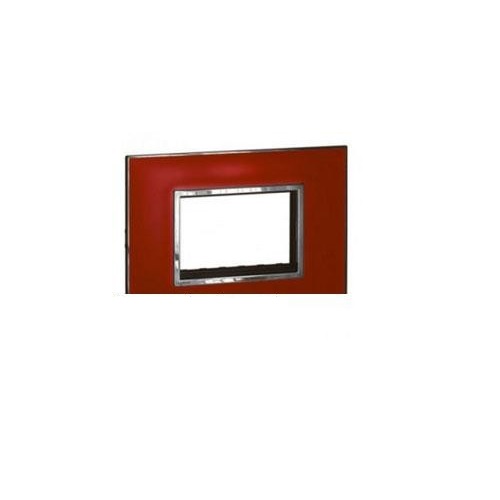 Legrand Arteor Mirror Red Cover Plate With Frame For Shaver Socket, 3 M, 5761 66